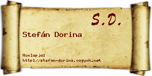 Stefán Dorina névjegykártya